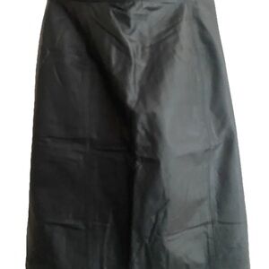 Opus Black Leather Pencil Skirt Women's Size 7 Fully Lined Vintage